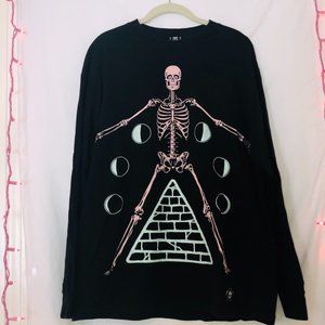 Flying Coffin XL Skeleton Moon Tee